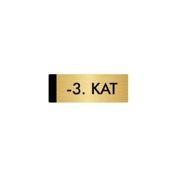 Özarslan Dizayn Departman Kapı İsimliği 3. Kat 5x20 cm Altın Renk Metal Yönlendirme Levhası