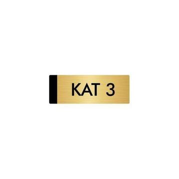 Özarslan Dizayn Departman Kapı İsimliği 3. Kat 5x20 cm Altın Renk Metal Yönlendirme Levhası