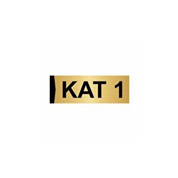 Özarslan Dizayn Departman Kapı İsimliği 4. Kat 10x20 cm Altın Renk Metal Yönlendirme Levhası