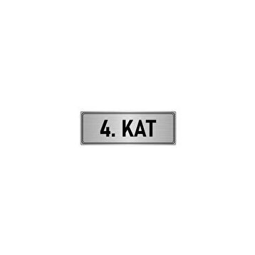 Özarslan Dizayn Departman Kapı İsimliği 4. Kat 5x20 cm Gümüş Renk Metal Yönlendirme Levhası