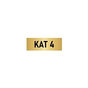 Özarslan Dizayn Departman Kapı İsimliği 4. Kat 7x20 cm Altın Renk Metal Yönlendirme Levhası