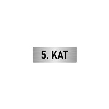Özarslan Dizayn Departman Kapı İsimliği 5. Kat 10x20 cm Altın Renk Metal Yönlendirme Levhası