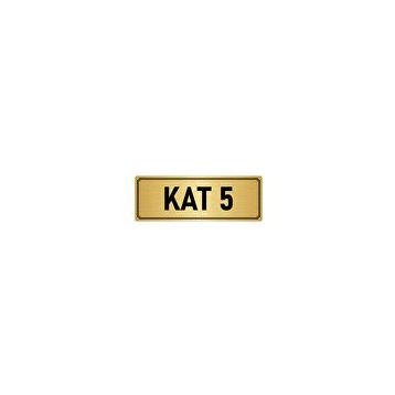 Özarslan Dizayn Departman Kapı İsimliği 5. Kat 10x20 cm Altın Renk Metal Yönlendirme Levhası