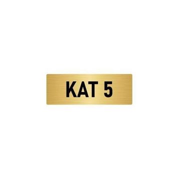 Özarslan Dizayn Departman Kapı İsimliği 5. Kat 5x20 cm Altın Renk Metal Yönlendirme Levhası