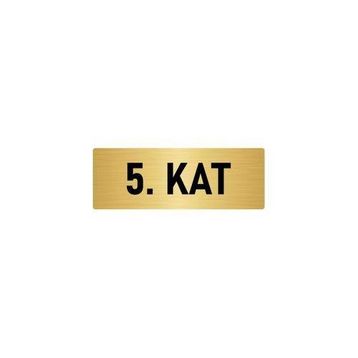 Özarslan Dizayn Departman Kapı İsimliği 5. Kat 5x20 cm Altın Renk Metal Yönlendirme Levhası