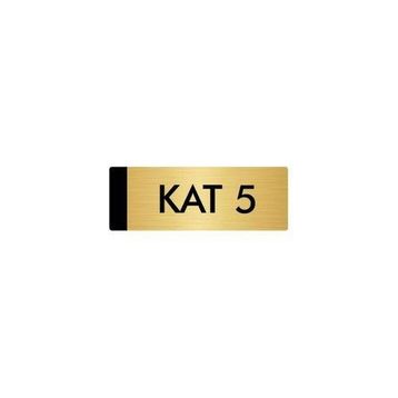 Özarslan Dizayn Departman Kapı İsimliği 5. Kat 5x20 cm Altın Renk Metal Yönlendirme Levhası