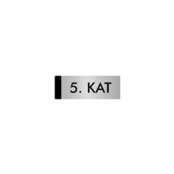 Özarslan Dizayn Departman Kapı İsimliği 5. Kat 5x20 cm Gümüş Renk Metal Yönlendirme Levhası