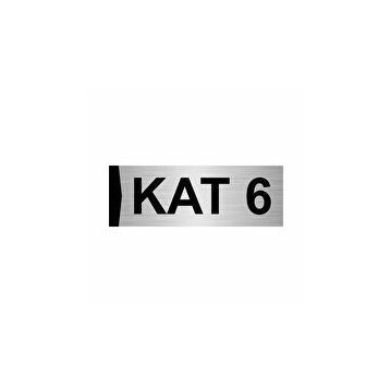 Özarslan Dizayn Departman Kapı İsimliği 6. Kat 10x20 cm Gümüş Renk Metal Yönlendirme Levhası