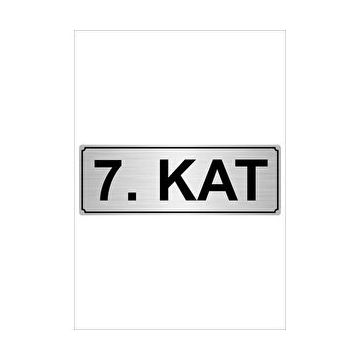 Özarslan Dizayn Departman Kapı İsimliği 7. Kat 10x20 cm Altın Renk Metal Yönlendirme Levhası