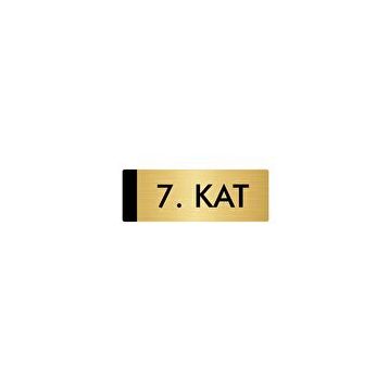 Özarslan Dizayn Departman Kapı İsimliği 7. Kat 10x20 cm Altın Renk Metal Yönlendirme Levhası