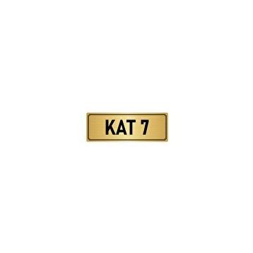Özarslan Dizayn Departman Kapı İsimliği 7. Kat 10x20 cm Altın Renk Metal Yönlendirme Levhası
