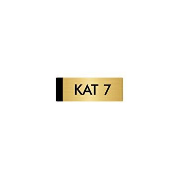 Özarslan Dizayn Departman Kapı İsimliği 7. Kat 10x20 cm Altın Renk Metal Yönlendirme Levhası