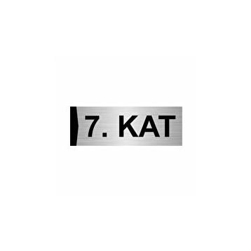Özarslan Dizayn Departman Kapı İsimliği 7. Kat 5x20 cm Gümüş Renk Metal Yönlendirme Levhası