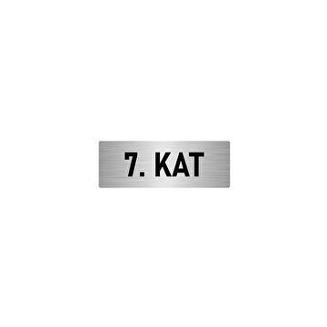 Özarslan Dizayn Departman Kapı İsimliği 7. Kat 5x20 cm Gümüş Renk Metal Yönlendirme Levhası