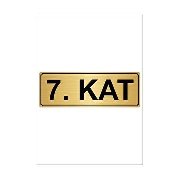 Özarslan Dizayn Departman Kapı İsimliği 7. Kat 7x20 cm Gümüş Renk Metal Yönlendirme Levhası