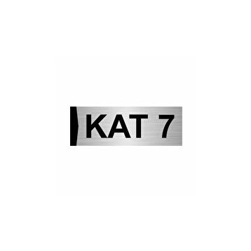 Özarslan Dizayn Departman Kapı İsimliği 7. Kat 7x20 cm Gümüş Renk Metal Yönlendirme Levhası