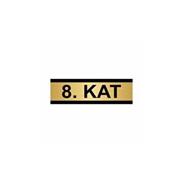 Özarslan Dizayn Departman Kapı İsimliği 8. Kat 10x20 cm Gümüş Renk Metal Yönlendirme Levhası
