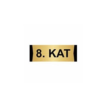 Özarslan Dizayn Departman Kapı İsimliği 8. Kat 10x20 cm Gümüş Renk Metal Yönlendirme Levhası