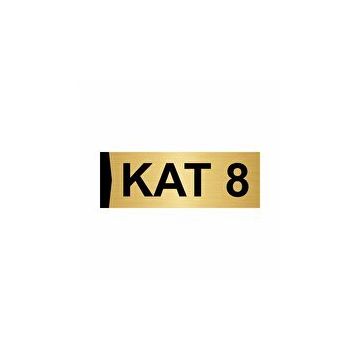 Özarslan Dizayn Departman Kapı İsimliği 8. Kat 10x20 cm Gümüş Renk Metal Yönlendirme Levhası