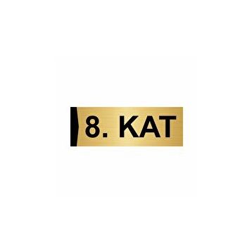 Özarslan Dizayn Departman Kapı İsimliği 8. Kat 10x20 cm Gümüş Renk Metal Yönlendirme Levhası
