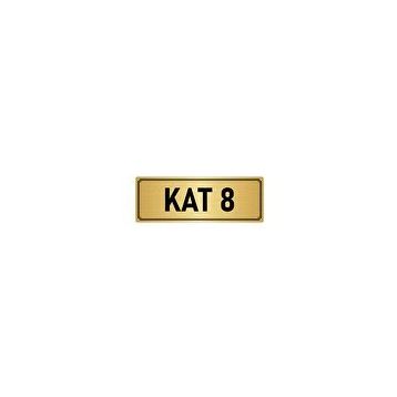 Özarslan Dizayn Departman Kapı İsimliği 8. Kat 5x20 cm Altın Renk Metal Yönlendirme Levhası