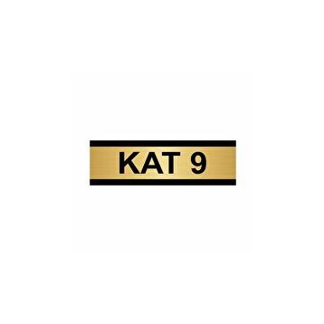 Özarslan Dizayn Departman Kapı İsimliği 9. Kat 10x20 cm Altın Renk Metal Yönlendirme Levhası