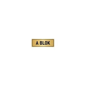 Özarslan Dizayn Departman Kapı İsimliği A Blok 5x20 cm Altın Renk Metal Yönlendirme Levhası