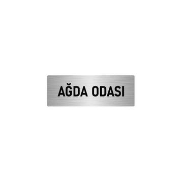 Özarslan Dizayn Departman Kapı İsimliği Ağda Odası 7x20 cm Gümüş Renk Metal Yönlendirme Levhası