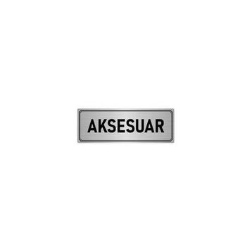 Özarslan Dizayn Departman Kapı İsimliği Aksesuar 10x20 cm Gümüş Renk Metal Yönlendirme Levhası