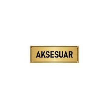 Özarslan Dizayn Departman Kapı İsimliği Aksesuar 5x20 cm Altın Renk Metal Yönlendirme Levhası