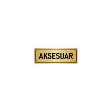 Özarslan Dizayn Departman Kapı İsimliği Aksesuar 5x20 cm Altın Renk Metal Yönlendirme Levhası