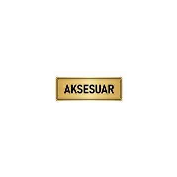 Özarslan Dizayn Departman Kapı İsimliği Aksesuar 7x20 cm Altın Renk Metal Yönlendirme Levhası
