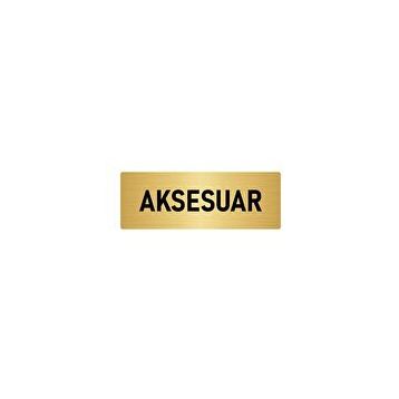 Özarslan Dizayn Departman Kapı İsimliği Aksesuar 7x20 cm Altın Renk Metal Yönlendirme Levhası
