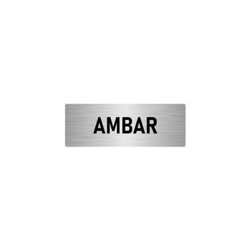 Özarslan Dizayn Departman Kapı İsimliği Ambar 10x20 cm Gümüş Renk Metal Yönlendirme Levhası