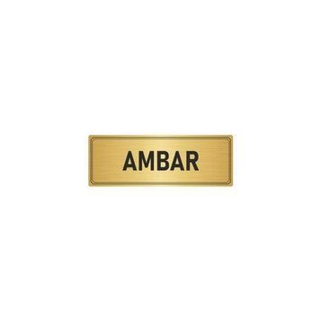 Özarslan Dizayn Departman Kapı İsimliği Ambar 5x20 cm Altın Renk Metal Yönlendirme Levhası