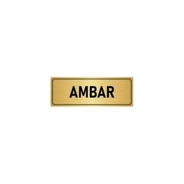 Özarslan Dizayn Departman Kapı İsimliği Ambar 5x20 cm Altın Renk Metal Yönlendirme Levhası