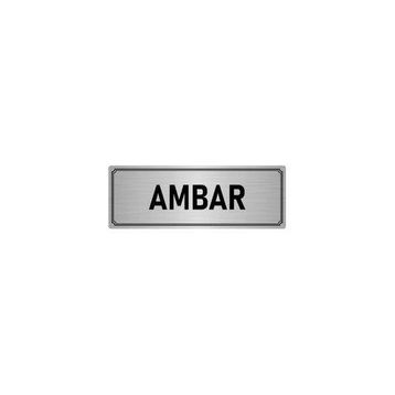 Özarslan Dizayn Departman Kapı İsimliği Ambar 5x20 cm Gümüş Renk Metal Yönlendirme Levhası