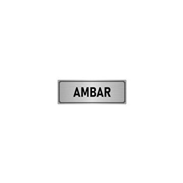 Özarslan Dizayn Departman Kapı İsimliği Ambar 5x20 cm Gümüş Renk Metal Yönlendirme Levhası
