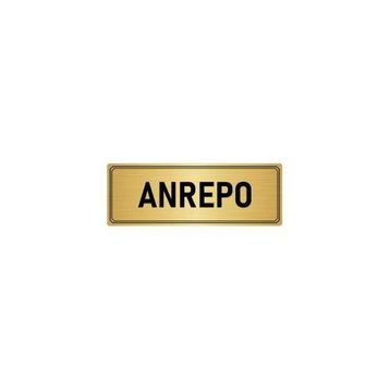 Özarslan Dizayn Departman Kapı İsimliği Antrepo 7x20 cm Altın Renk Metal Yönlendirme Levhası
