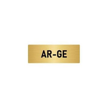 Özarslan Dizayn Departman Kapı İsimliği Ar-ge 10x20 cm Altın Renk Metal Yönlendirme Levhası