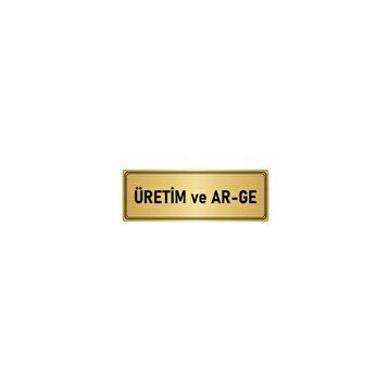 Özarslan Dizayn Departman Kapı İsimliği Ar-ge 10x20 cm Altın Renk Metal Yönlendirme Levhası