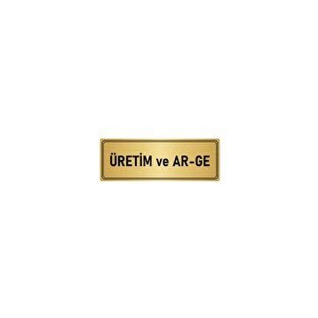 Özarslan Dizayn Departman Kapı İsimliği Ar-ge 7x20 cm Altın Renk Metal Yönlendirme Levhası