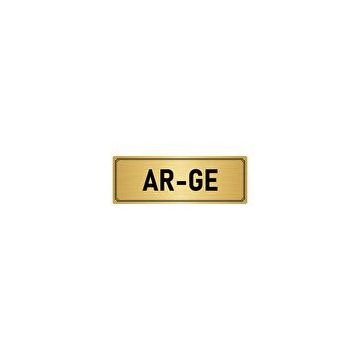 Özarslan Dizayn Departman Kapı İsimliği Ar-ge 7x20 cm Altın Renk Metal Yönlendirme Levhası