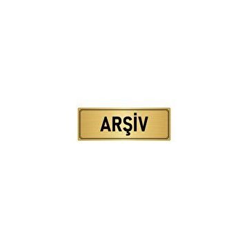 Özarslan Dizayn Departman Kapı İsimliği Arşiv 5x20 cm Altın Renk Metal Yönlendirme Levhası