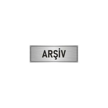 Özarslan Dizayn Departman Kapı İsimliği Arşiv 5x20 cm Gümüş Renk Metal Yönlendirme Levhası