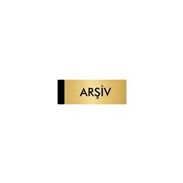 Özarslan Dizayn Departman Kapı İsimliği Arşiv 7x20 cm Altın Renk Metal Yönlendirme Levhası