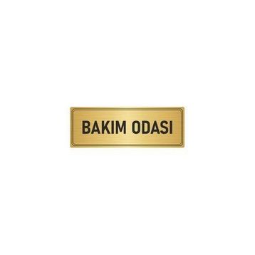 Özarslan Dizayn Departman Kapı İsimliği Asansör Bakım Odası 10x20 cm Altın Renk Metal Yönlendirme Levhası