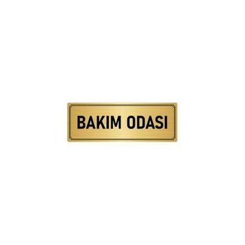 Özarslan Dizayn Departman Kapı İsimliği Asansör Bakım Odası 5x20 cm Altın Renk Metal Yönlendirme Levhası