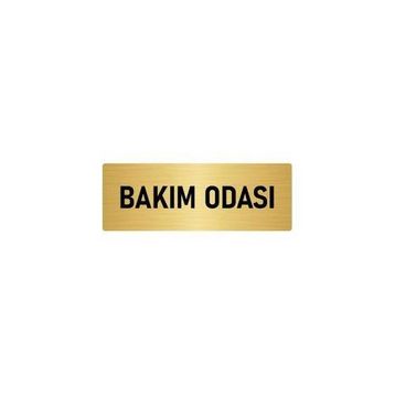 Özarslan Dizayn Departman Kapı İsimliği Asansör Bakım Odası 7x20 cm Altın Renk Metal Yönlendirme Levhası