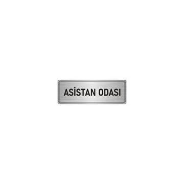 Özarslan Dizayn Departman Kapı İsimliği Asistan Odası 10x20 cm Gümüş Renk Metal Yönlendirme Levhası